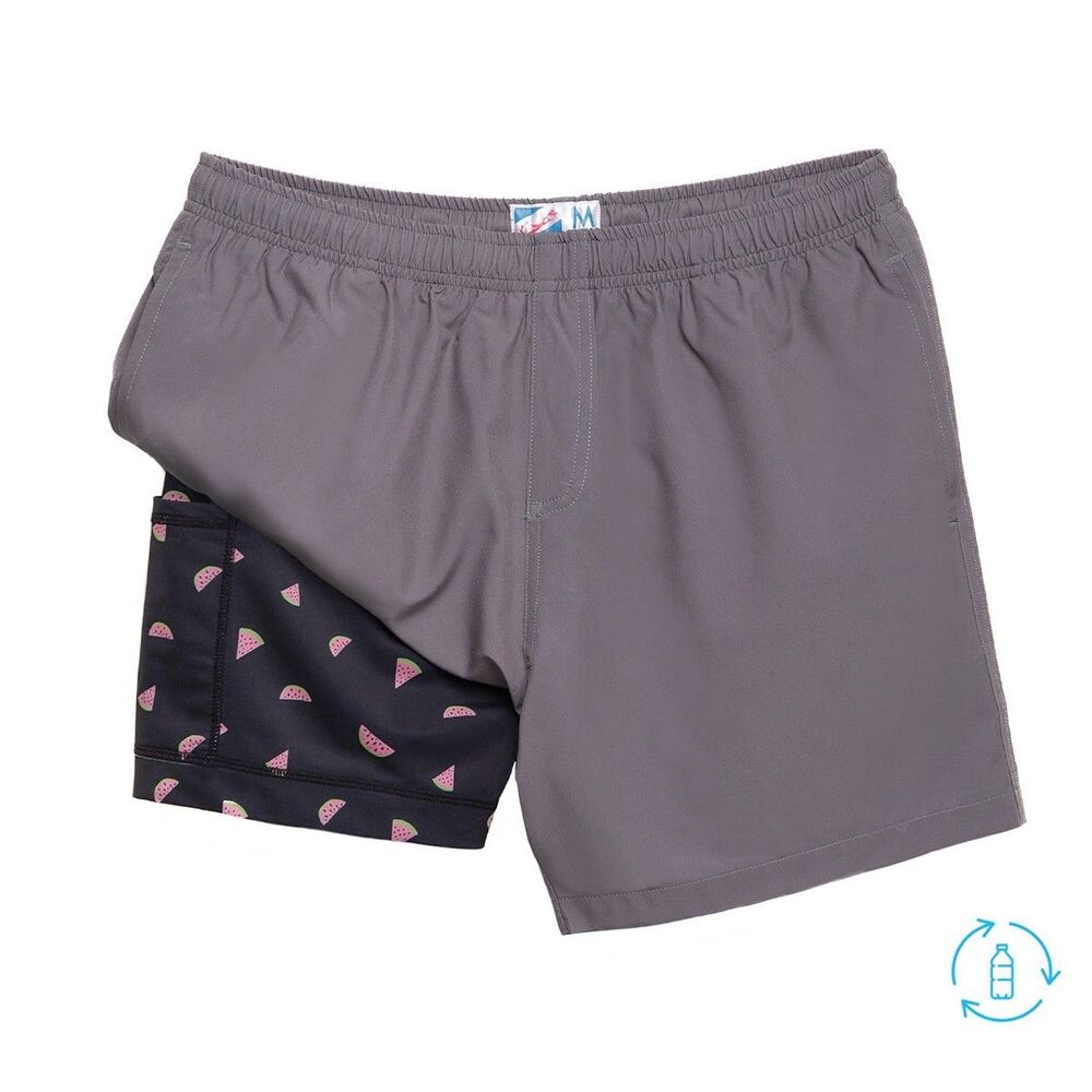 Bermies Mens Performance Short Size XXL Gray Supportive Stretch Liner Watermelon